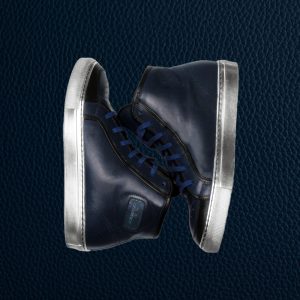 Reflects Blue leather High-Top's - Image 3