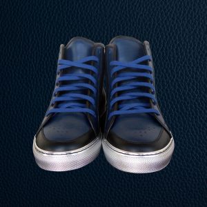 Reflects Blue leather High-Top's - Image 2